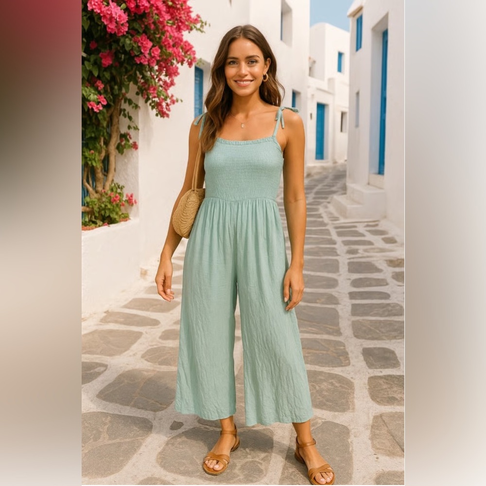 Altar'd State Light Green Jumpsuit